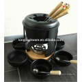 Gusseisen Geschirr Fondue-Set